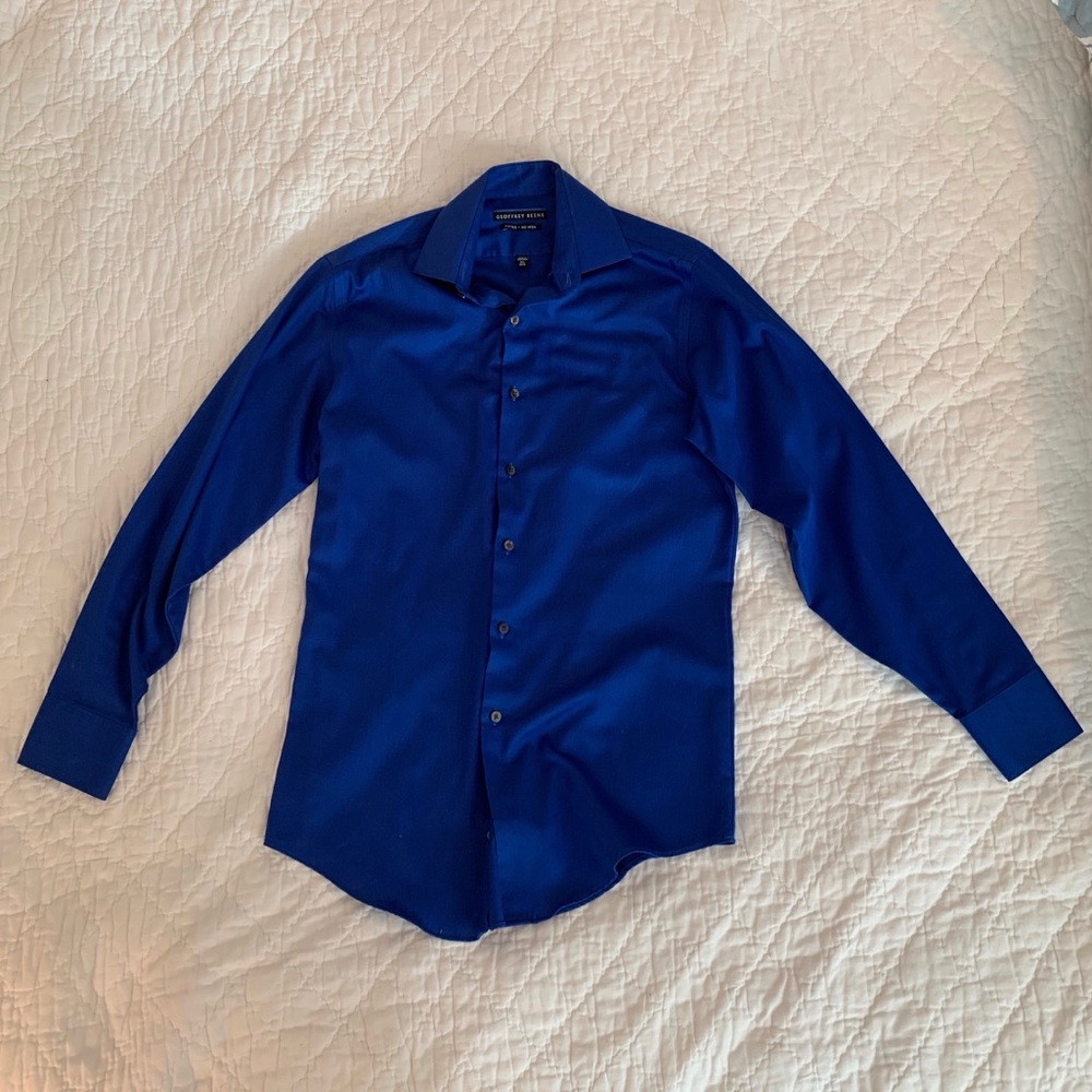 Geoffrey Beene blue button down